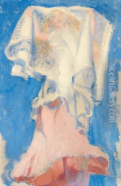 Sans Titre (preparatory Study For L'allegorie De La Poesie) Oil Painting - Maurice Denis