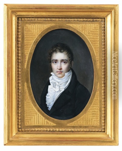 Portrait D'homme Oil Painting - Jean Baptiste Singry