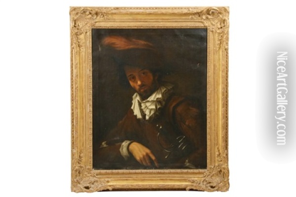 Portrait D'homme Dit Le Spadassin Oil Painting - Simon Vouet