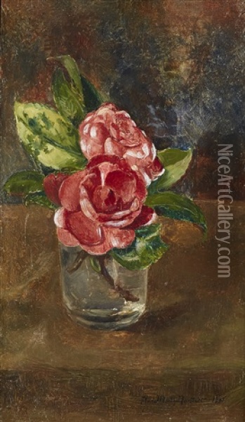 Rosor I Glasvas Oil Painting - Anna Katarina Munthe-Norstedt