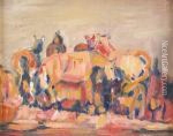 Horses Oil Painting - Selden Connor Gile