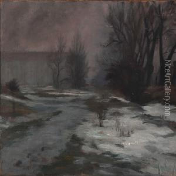 Winter Landscape Oil Painting - Sally Philipsen