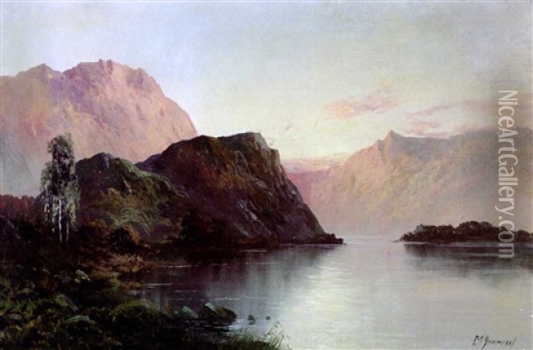 Paisaje De Rio Con Penasco (river Landscape With Crag) Oil Painting - Francis E. Jamieson