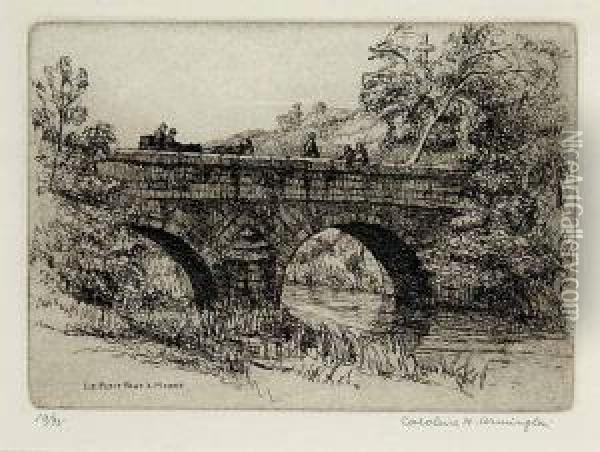 Le Petit Pont A Moret #10/75 Oil Painting - Caroline Helena Armington