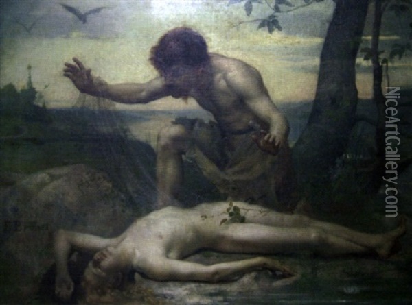 Jupiter Decouvre La Nudite De La Nymphe Antiope Endormie Oil Painting - Emile-Jean-Marie Brunet
