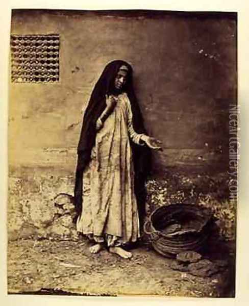 Untitled Beggar in Cairo 1876 Oil Painting - Carlo Naya