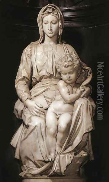 Madonna and Child Oil Painting - Michelangelo Buonarroti