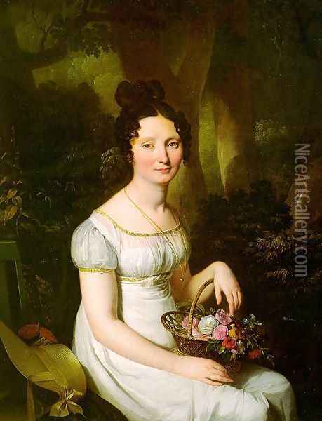 Madame Vincent 1820 Oil Painting - Louis Leopold Boilly