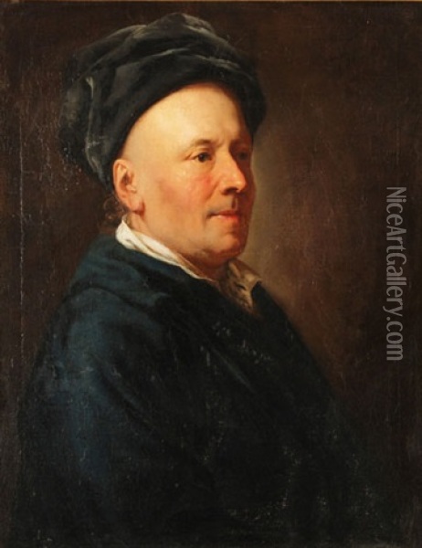 Portrait Von Johann Heinrich Ziegler Von Winterthur Oil Painting - Anton Graff
