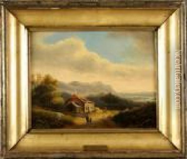 ''paesaggio Bretone'' Oil Painting - Guiseppe Canella