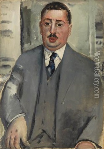 Portrait Of Erich Cohn Oil Painting - Paul Kleinschmidt