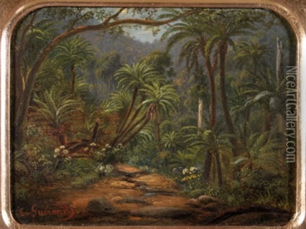 Fern Tree Gully In The Dandenong Ranges Oil Painting - Eugen von Guerard