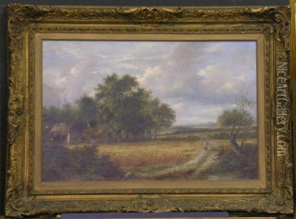 On A Country Road Oil Painting - Joseph Thors