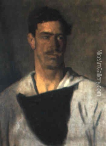 Portrait Of Pietro Busetti Oil Painting - Glyn Warren Philpot