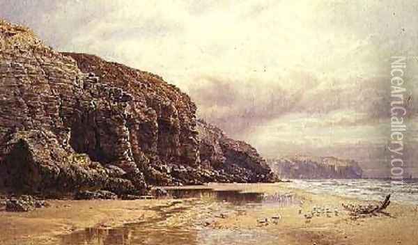 The Coast of Cornwall Oil Painting - John Mogford