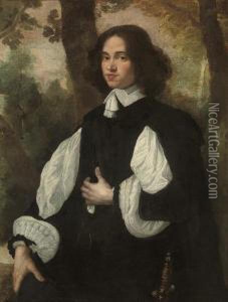 Portrait Of A Gentleman Oil Painting - Pier Francesco Cittadini Il Milanese