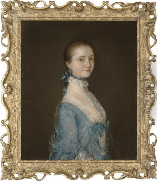Portait Of Elizabeth, Wife Of Richard Colvile Oil Painting - Thomas Gainsborough