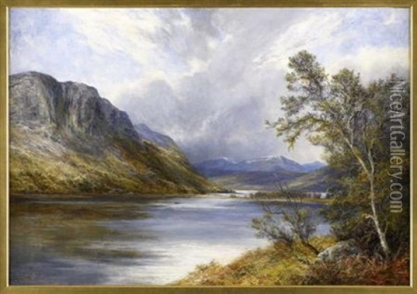 By The Lochside Oil Painting - James Faed