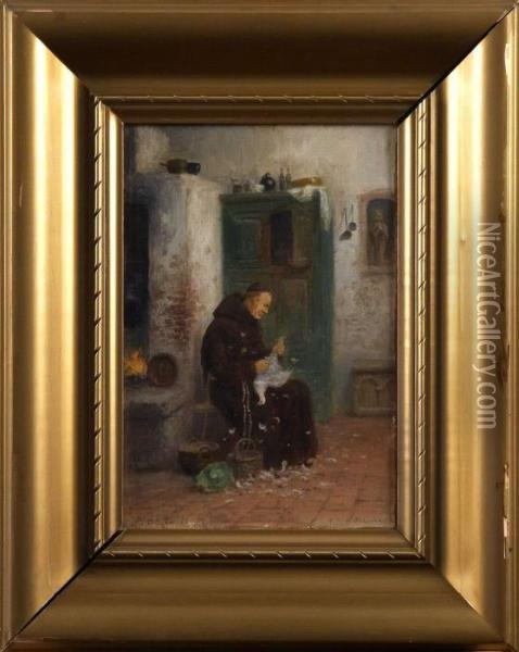 Klosterkok Oil Painting - Frans Wilhelm Odelmark