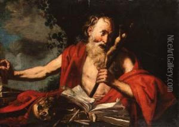 Saint Jerome Oil Painting - Daniel Seiter