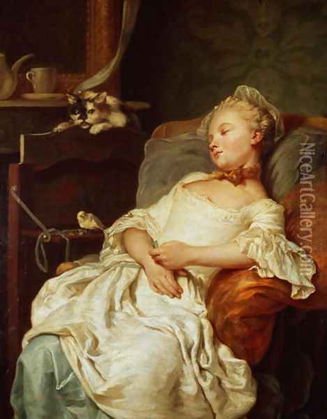 The Sleeper, 1759 Oil Painting - Jean Francois Colson