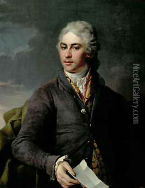 Portrait of Yakov Ivanovich Bilibin 1779-1854 Oil Painting - Dmitry Levitsky