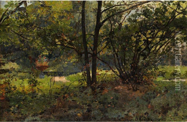Landschaft Oil Painting - Nicolai Alexandrov. Klodt