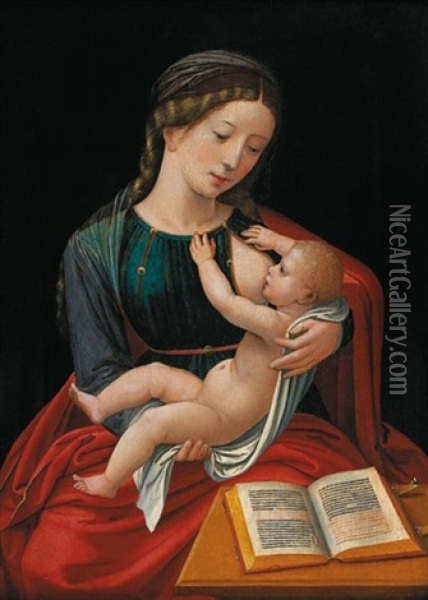 Vierge A L'enfant Oil Painting -  Master of the Female Half Lengths