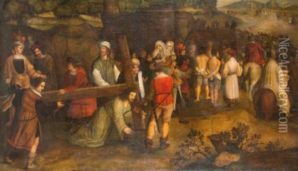 Kreuztragung Christi Oil Painting - Nicolas Bollery