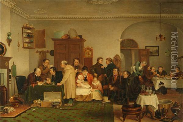 The Rent Day Oil Painting - Sir David Wilkie