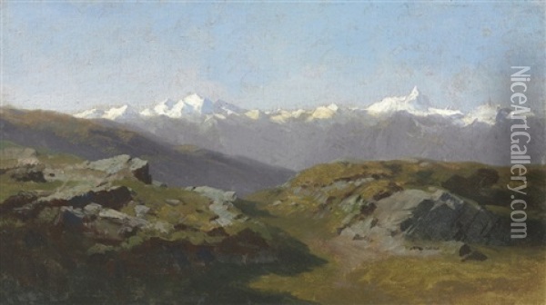 Rocky Mountains Oil Painting - Hermann Herzog