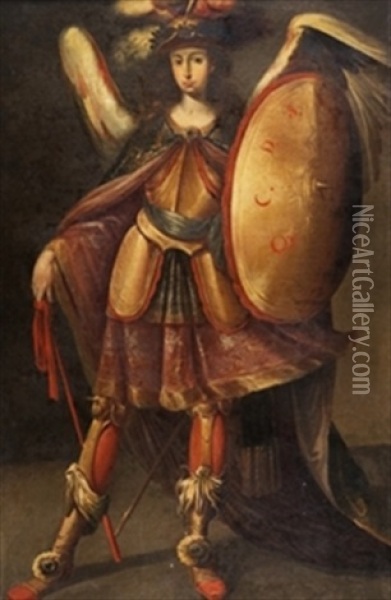 Arcangel San Miguel Oil Painting - Bernabe Ayala