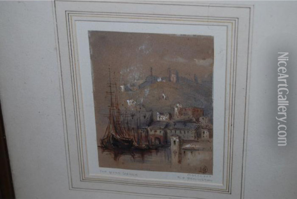 The Quay, Genoa Oil Painting - Richard Parkes Bonington
