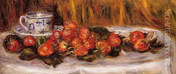 Still Life With Strawberries Oil Painting - Pierre Auguste Renoir