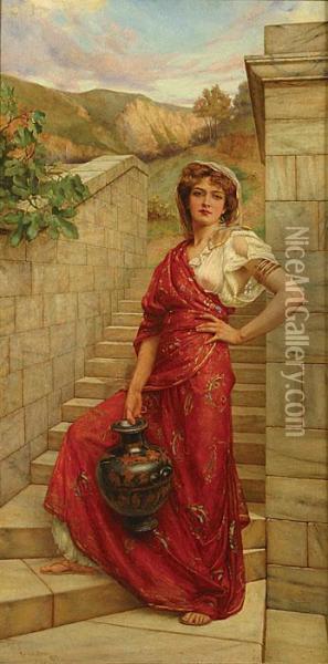 Femme A La Cruche Oil Painting - Arthur Reginald