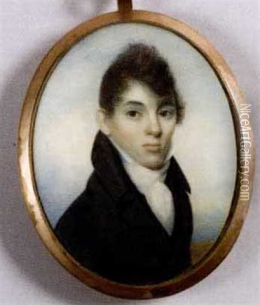 Portrait Of William Hull Oil Painting - Anson Dickinson