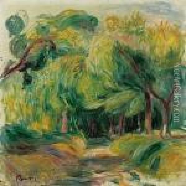 Esquisse De Paysage, 1895-1896 Oil Painting - Pierre Auguste Renoir