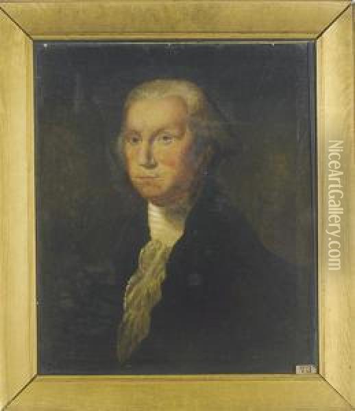 Portrait Of George Washington Oil Painting - J Polk