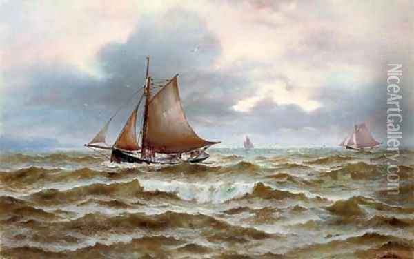 The return of the Dover fishing fleet Oil Painting - John Holden