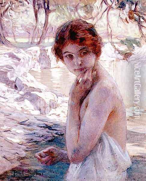 Girl by a Stream Oil Painting - Paul Chabas