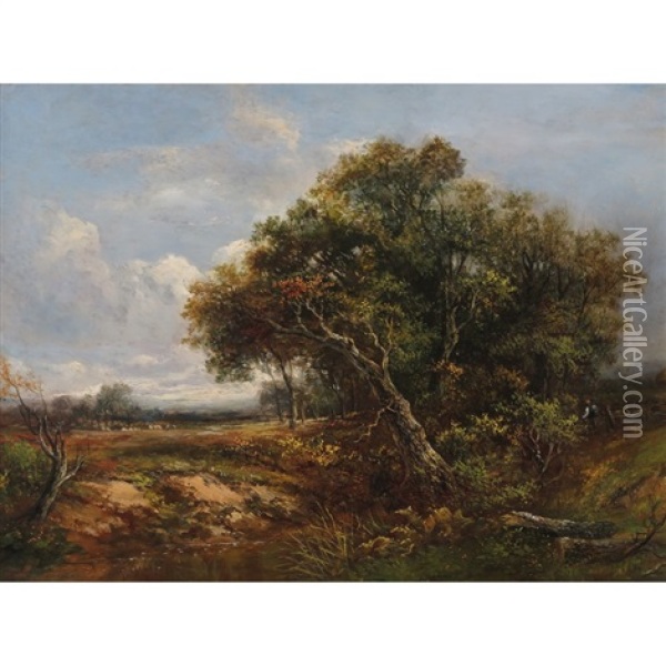 Wooded River Landscape Oil Painting - Joseph Thors
