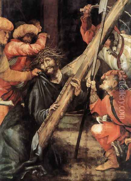 Carrying the Cross (detail) 1523-24 Oil Painting - Matthias Grunewald (Mathis Gothardt)