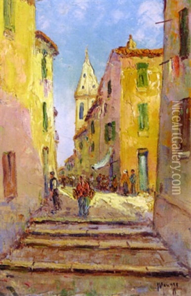 Rue En Espagne Oil Painting - Vincent Manago
