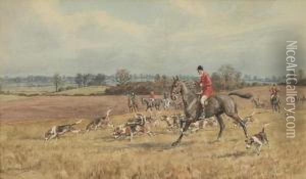 The Fox Hunt Oil Painting - J.A. Stewart