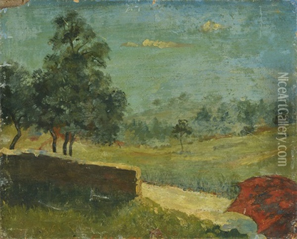 Willisauer Hugellandschaft Oil Painting - Frank Buchser