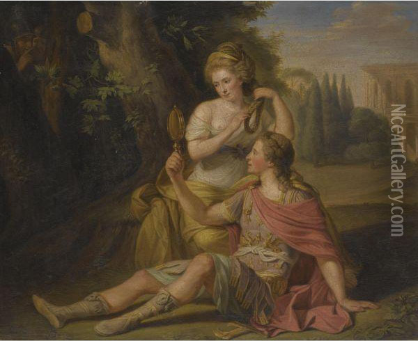 Rinaldo And Armida Oil Painting - Ludwig Guttenbrunn