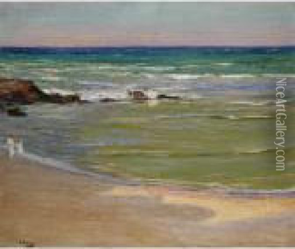 The Beach - Evening Oil Painting - John Lavery
