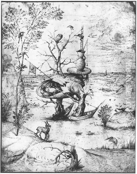 Tree-Man Oil Painting - Hieronymous Bosch