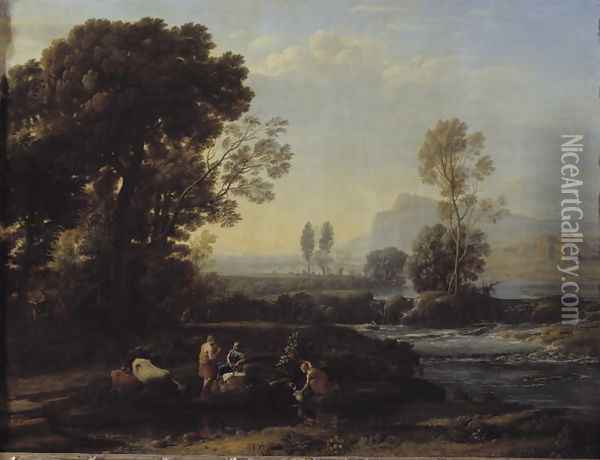 Landscape with the Flight into Egypt, 1647 Oil Painting - Claude Lorrain (Gellee)