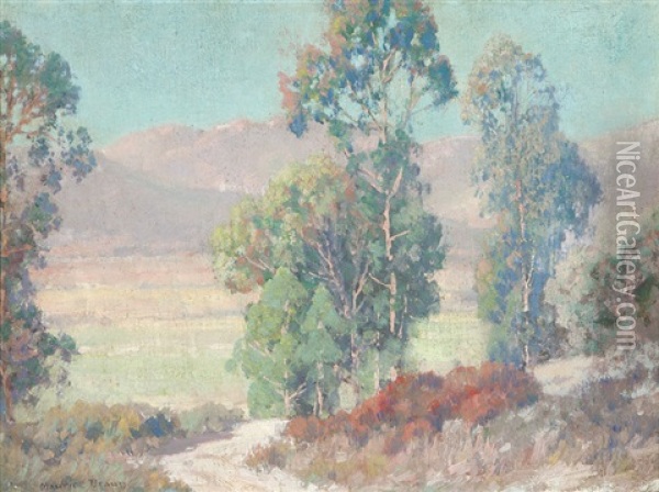Eucalyptus & Hills Oil Painting - Maurice Braun